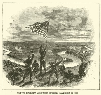 ルックアウトマウンテンの頂上、日の出、1863年11月25日、1863年11月 作： American School