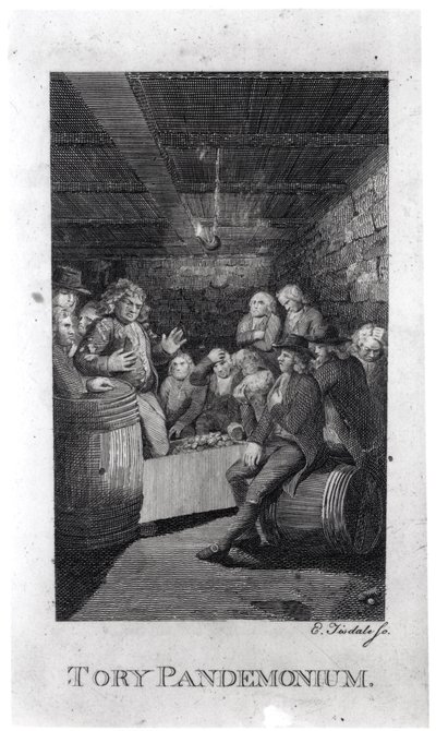 エルカナティスデイル（1768-1835）によって彫刻されたジョントランブルの「Mフィンガル」からのトリーパンデモニウム（1768〜1835）1795（彫刻）（バンド写真） 作： American School