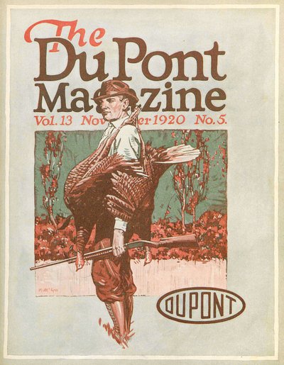 1920年11月、トルコのハンター、デュポン誌の表紙 作： American School