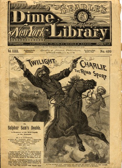 トワイライトチャーリー、ビードルズニューヨーク表紙の小説の表紙、1888 作： American School