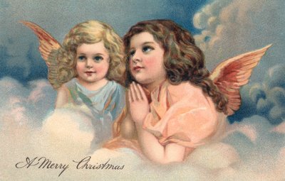 祈る 2 つのクリスマスの天使 作： American School