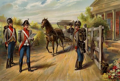 アメリカ陸軍、歩兵の将校と下士官 作： American School
