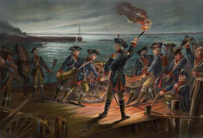 米軍、ロングアイランドから大砲撤退 作： American School
