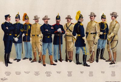 アメリカ陸軍、ユニフォーム、4騎兵、2工兵 作： American School