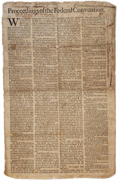 米国憲法、1787年9月10日（GLC 696084も参照） 作： American School