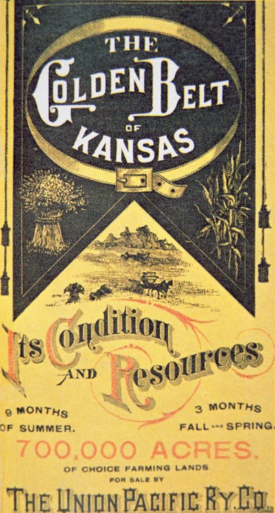 ユニオン・パシフィック鉄道ポスター、1880年頃（カラーリトグラフ 作： American School