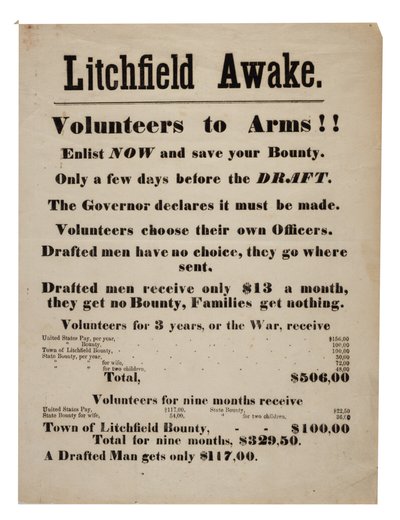 ユニオン募集ポスター、1863 作： American School