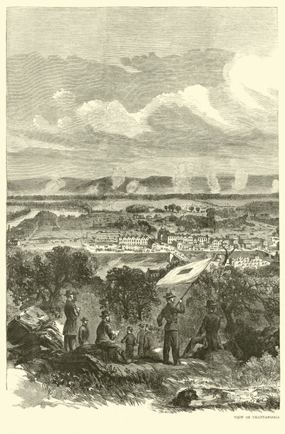 チャタヌーガと連邦野営地の眺め、1863年11月 作： American School