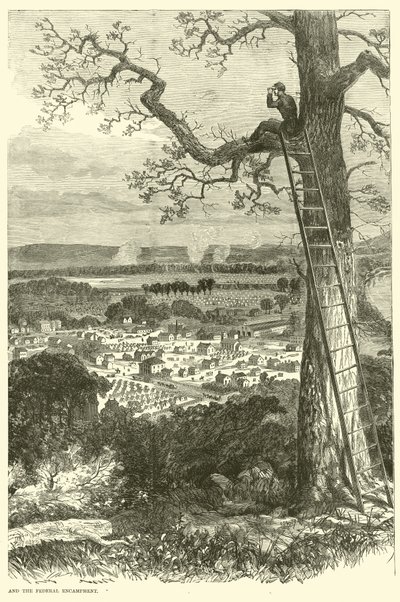 チャタヌーガと連邦野営地の眺め、1863年11月 作： American School