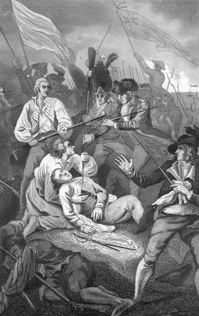 バンカーヒルの戦いのビューは、6 月 17 日に戦った戦いでした。 作： American School