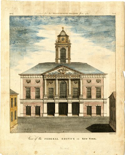 ニューヨークの連邦議事堂の眺め 作： American School