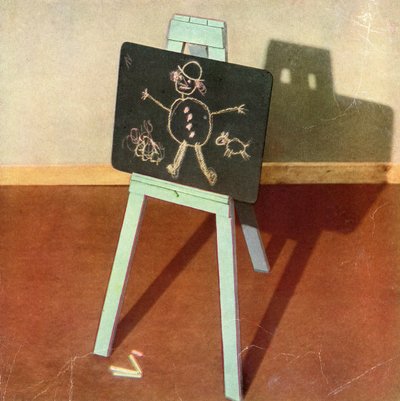 ヴィンテージの子供の静物 - 黒板 作： American School