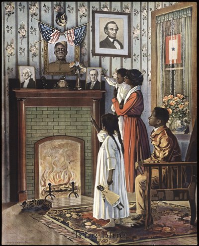 第一次世界大戦ポスター "True Blue", pub.1918年（カラーリトグラフ） 作： American School