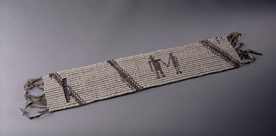 Lenni Lenapeインド人、ペンシルベニア州製のWampumベルト 作： American School