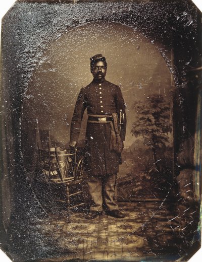 ウィリアムJ.ネットソン、マサチューセッツ第54歩兵、1863年頃（tintype） 作： American School