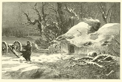 ウィンタークォーター、ピケット、1864年2月 作： American School