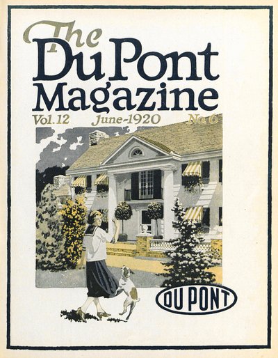 1920年6月、女性と犬、デュポン誌の表紙 作： American School