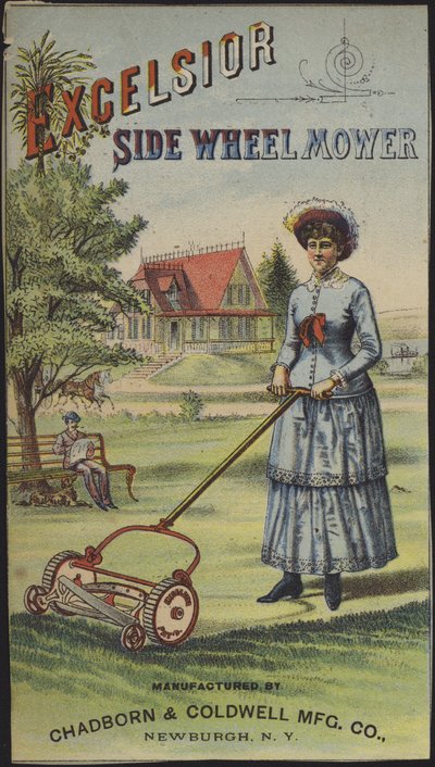 草を刈る女性（クロモリト） 作： アメリカの学校