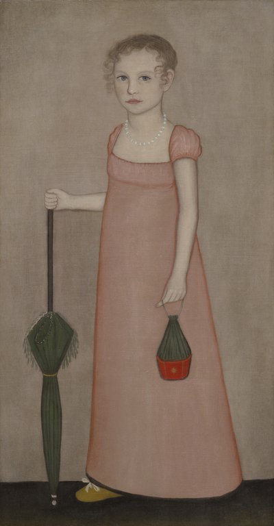 ハリエットキャンベルの肖像、c.1815 作： Ammi Phillips