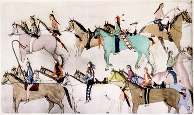 戦いの終わり、c1900 作： Amos Bad Heart Buffalo