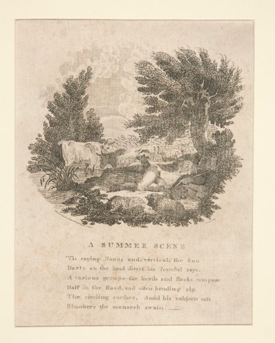 夏の情景（詩付） 作： Amos Doolittle