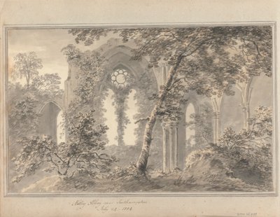 Vistas na Inglaterra, Escócia e País de Gales: Netley Abbey perto de Southampton, 24 de julho de 1804 作： Amos Green