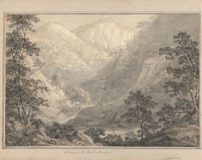 イングランド、スコットランド、ウェールズの景色: 悪魔の橋の情景 作： Amos Green