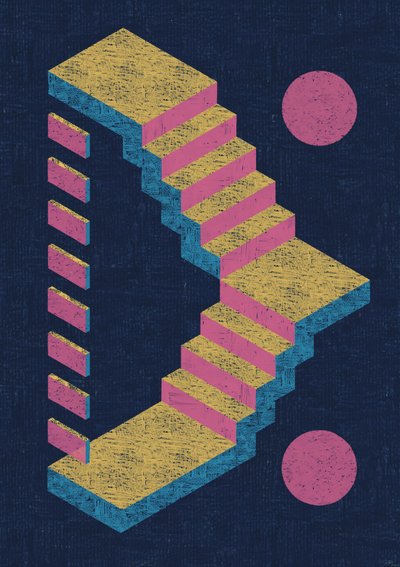 「不可能な階段」の錯視 作： 