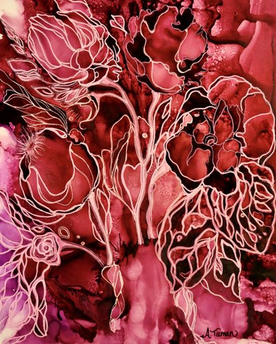 深紅の花の奔流 作： 