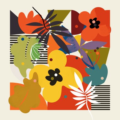 サークル・ミニマル・フラワー 作： Ana Rut Bre