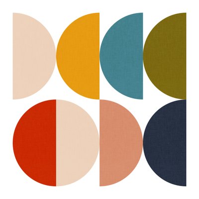 ミッドセンチュリー・ジオメトリック・カラープレイ 作： Ana Rut Bre