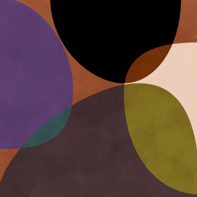 ミッドサークル テラコッタ ブラック2 作： Ana Rut Bre