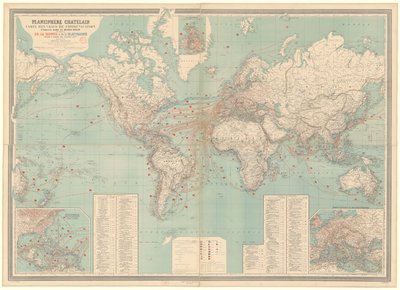 世界の蒸気と電気の地図 作： Anatole Châtelain