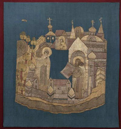 シモノフ修道院ポデアでのベロゼルスクの聖キリルへの神の母の出現、16201635 作： Ancient Russian Art