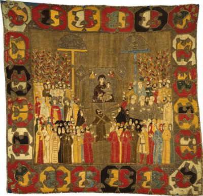 1498年4月8日にモスクワで行われたパーム日曜日の行列。娘を残したゾーイパレオロギナ、イヴァンIII、ワラキアのエレナ、D、1498 作： Ancient Russian Art