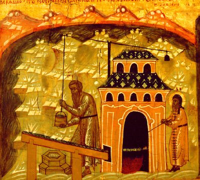 ソロヴェツキー諸島のソロヴェツキー変容修道院における塩の生産、17世紀 作： Ancient Russian Art