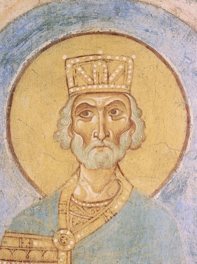 ダビデ王、12世紀 作： Ancient Russian frescos