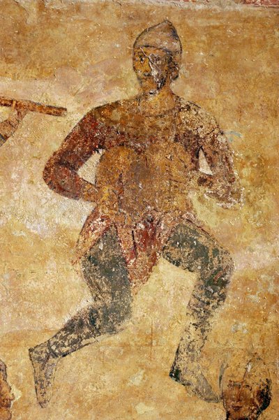 ミュージシャンとアクロバットの詳細 作： Ancient Russian frescos
