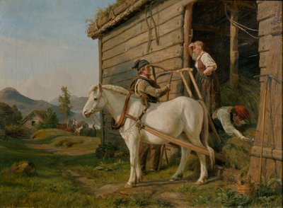 干し草を運ぶ 作： Anders Askevold