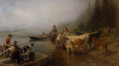 湖畔のフェリー乗り場 作： Anders Askevold