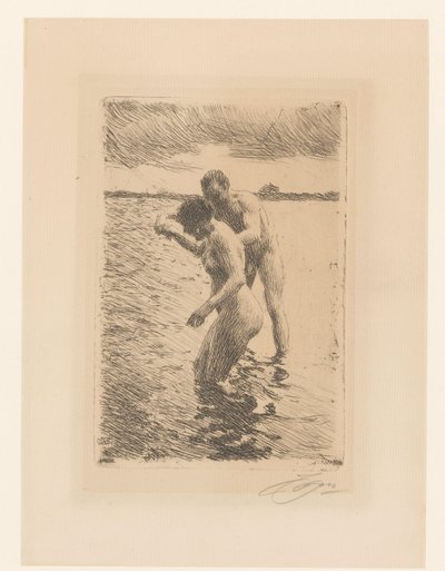 倉庫 パイロット - ロット 作： Anders Leonard Zorn (signed by artist)