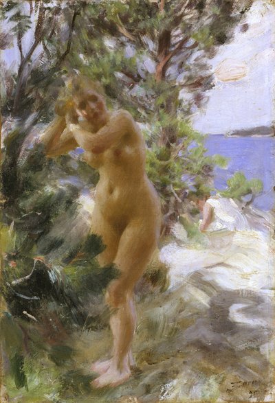 お風呂の後 作： Anders Leonard Zorn