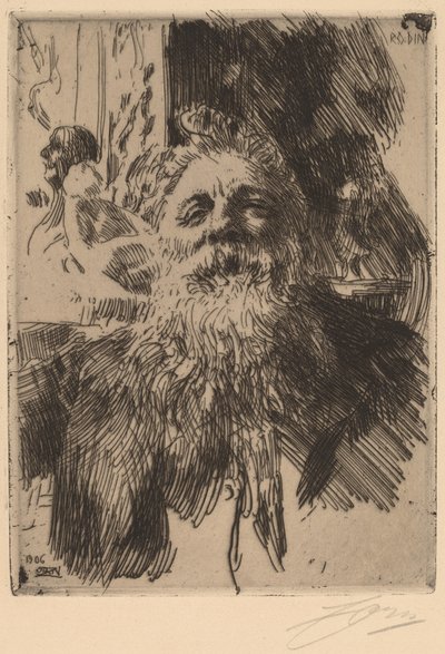 オーギュスト・ロダン、1906年。 作： Anders Leonard Zorn