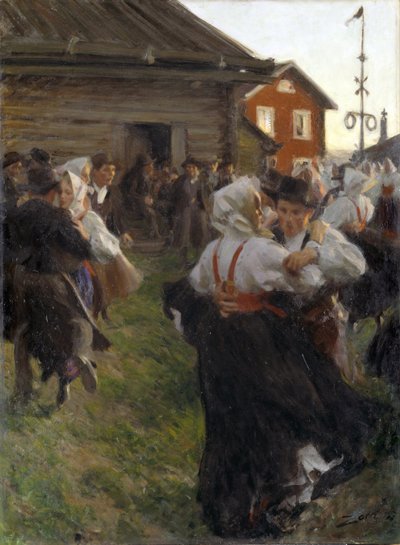 夏の舞踏会 - 夏至の舞踏会 - Zorn, Anders Leonard (1860-1920) - 1897 - 油彩・キャンバス - 140x98 - ストックホルム国立博物館 作： Anders Leonard Zorn