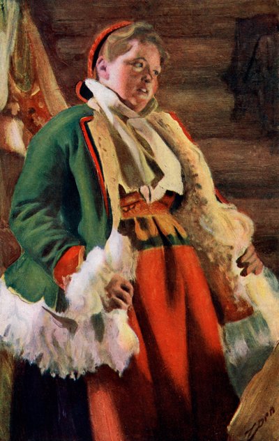 Braskkulla、モロ出身の農民少女、1911年〜1912年 作： Anders Leonard Zorn