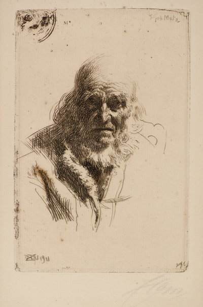 老人の頭 作： Anders Leonard Zorn