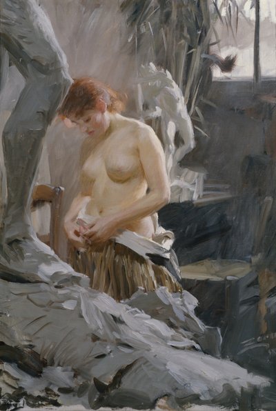 ウィックストロムのスタジオで 作： Anders Leonard Zorn