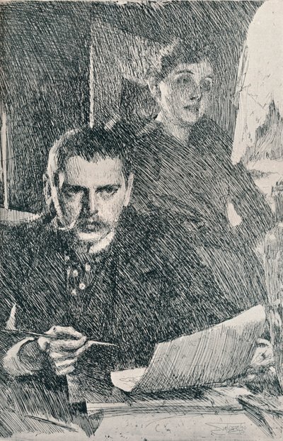 ゾーン夫妻、1890年。1898年 作： Anders Leonard Zorn
