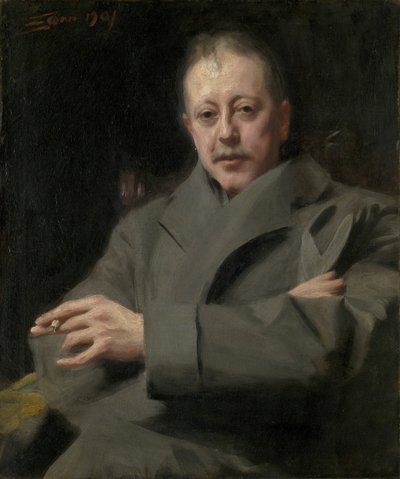 男性の肖像研究、1901年。 作： Anders Leonard Zorn
