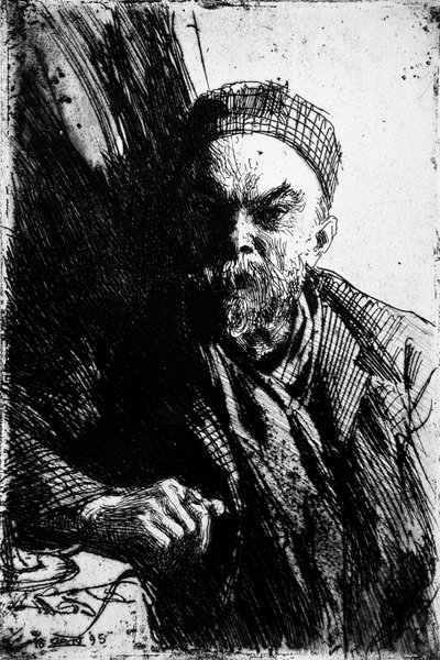 詩人ポール・ヴェルレーヌの肖像1844-1896、1895 作： Anders Leonard Zorn